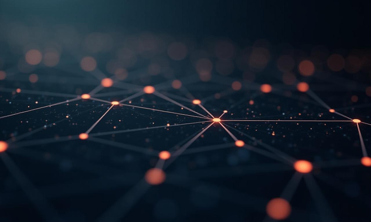 Abstrakte digitale Netzwerkstruktur