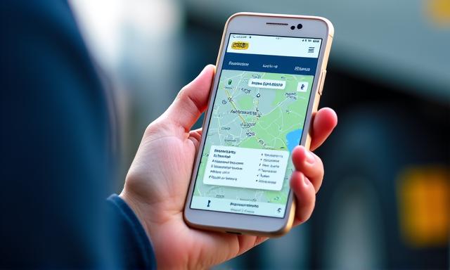 Mobile App für Logistik-Tracking auf einem Smartphone